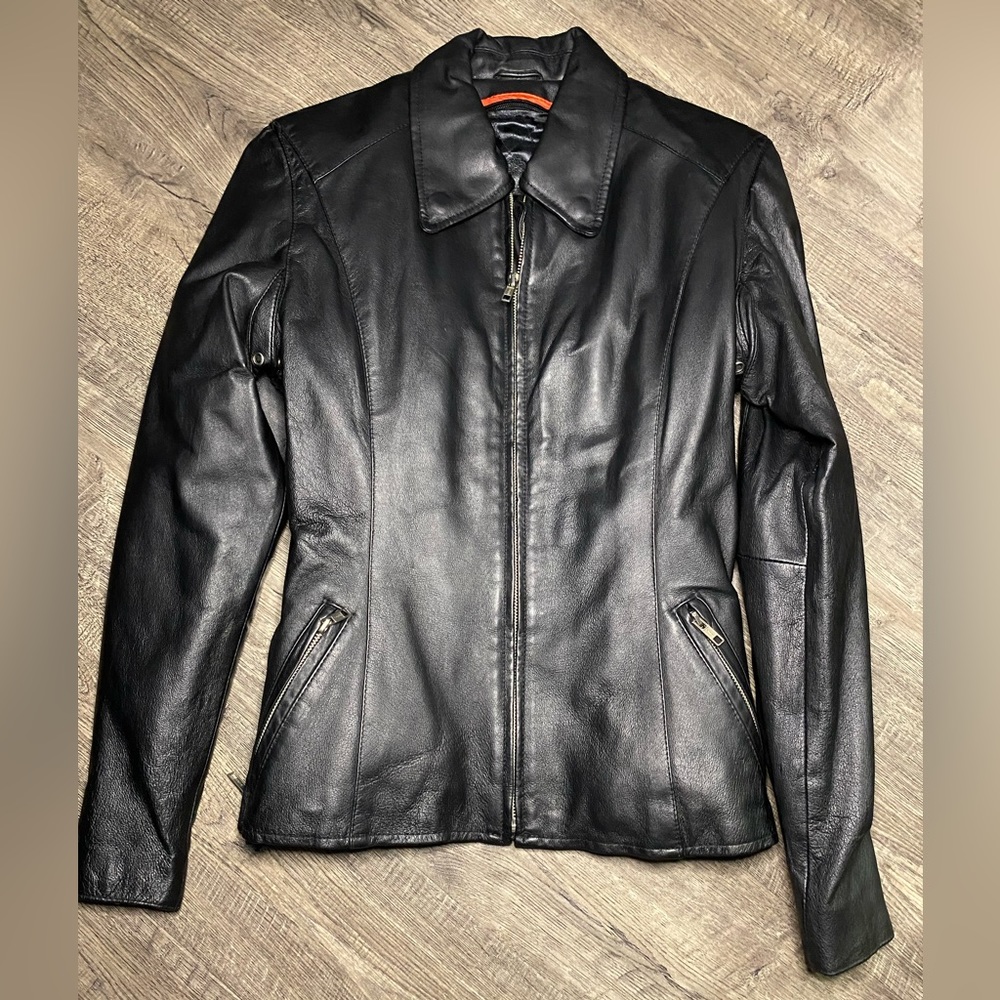 EUC Women’s Leather Jacket Ciro Citterio Size XS